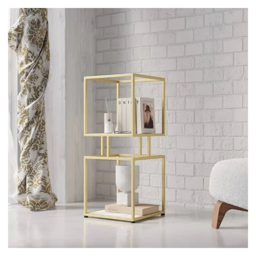 ARMN Regency, Gold Color, 3-Shelf Stand ARMN Regency, Gold Color, 3-Shelf Stand