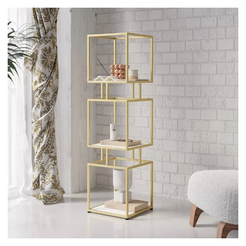 ARMN Regency, Gold Color, 4-Shelf Stand - Armn