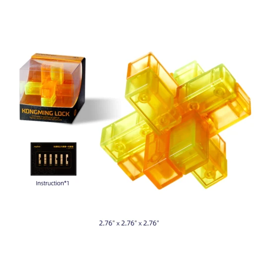 Mideer Neon Space Kongming Lock, Yellow Color - MIDEER - Image 2