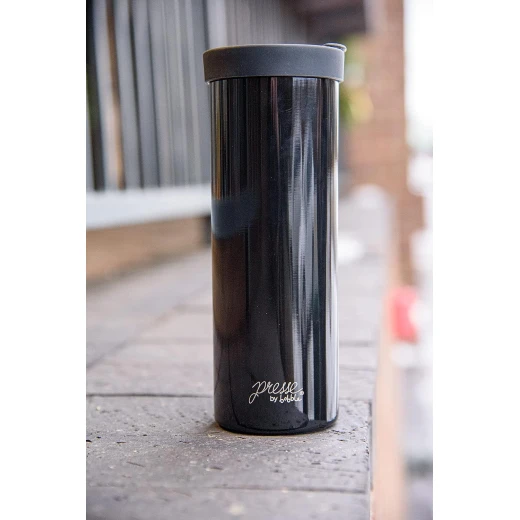 bobble French Coffee Presse, On-The-Go use, Quick Brew, Slim Design, Triple Wall Insulation, 14 oz (Stainless Steel) - Kambukka - Image 2