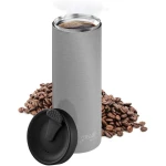 bobble French Coffee Presse, On-The-Go use, Quick Brew, Slim Design, Triple Wall Insulation, 14 oz (Stainless Steel) - Kambukka