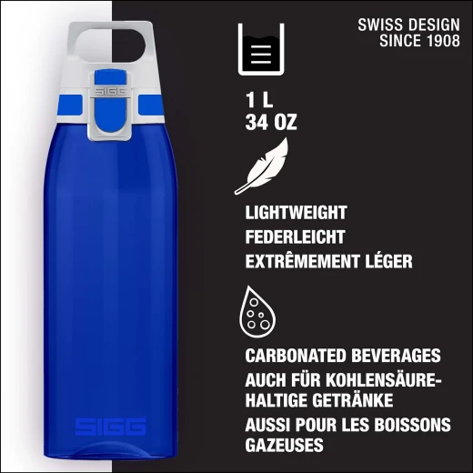 SIGG Water Bottle Total Color, Blue, 1.0L - SIGG - Image 2