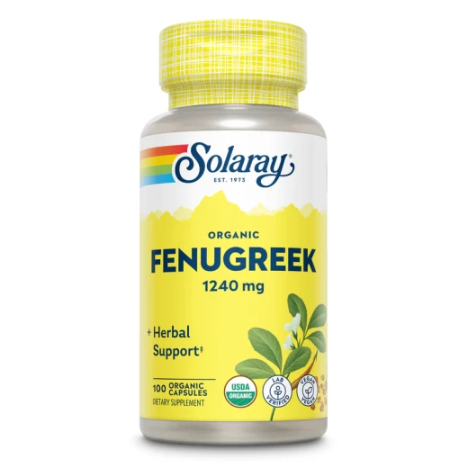 Solaray, Organic Fenugreek 1240 mg, 100 Organic Capsules Solaray, Organic Fenugreek 1240 mg, 100 Organic Capsules