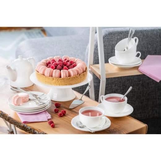 Wilmax Olivia Teacup & Coaster  - White  250ml - Willmax - Image 2