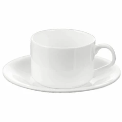 Wilmax Teacup & Coaster - White  160ml