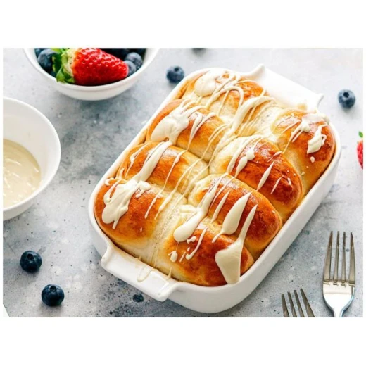 Wilmax  Baking Dish with Handles - White 23x14.5cm - Willmax - Image 3
