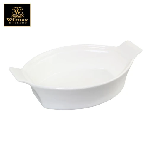 Wilmax Round Baking Dish with Handles - White 26cm Wilmax Round Baking Dish with Handles - White 26cm