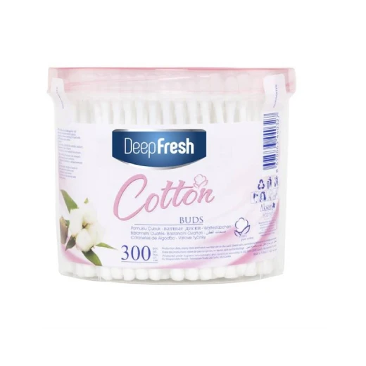Deep Fresh Cotton Ear Sticks 300 Pcs – Soft & Safe Cotton Swabs for Daily Hygiene, Multi-Purpose Use for Ears, Makeup & Cleaning, Durable Design, Large Value Pack for Home & Travel Use - DeepFresh - Image 2