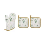 Easy Life Botanique Set of Oven Glove & 2 Potholders - Multicolored - Easy Life