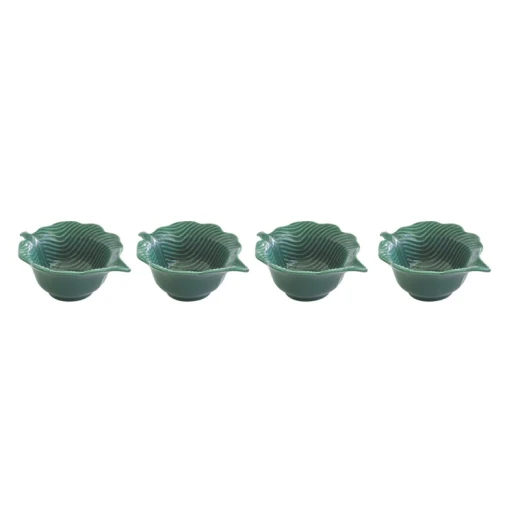 Easy Life Madagascar Leaf Bowls Set in Box - Green 10.5*8cm 4-Piece Easy Life Madagascar Leaf Bowls Set in Box - Green 10.5*8cm 4-Piece