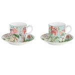 Easy Life Botanic Garden Cups & Saucers Set in Box -  75ml   Multicolored 4-Piece - Easy Life