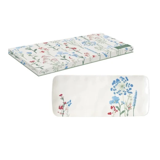 Easy Life Mille Fleurs Serving Platter - 36* 15.5cm Blue & Red Easy Life Mille Fleurs Serving Platter - 36* 15.5cm Blue & Red