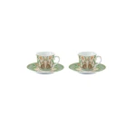 Easy Life Jungle Vibes  Cups & Saucers Set in Box - Multicolored 80ml 4-Piece - Easy Life