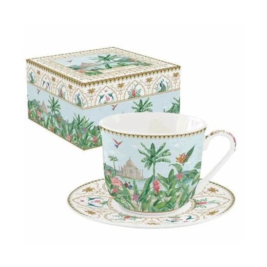 Easy Life Paradise Sauvage Teacup & Saucer in Box - Multicolored 370ml - Easy Life - Image 2