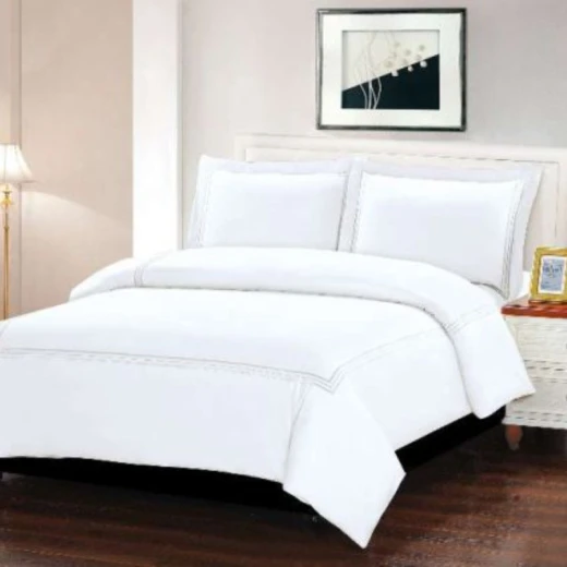 ARMN Naturesoft Queen Duvet Cover Set - White  4-Piece - Armn - Image 2