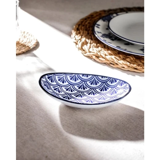 Madame Coco Rêve Bleu Belfort New Bone China Oval Plate Madame Coco Rêve Bleu Belfort New Bone China Oval Plate