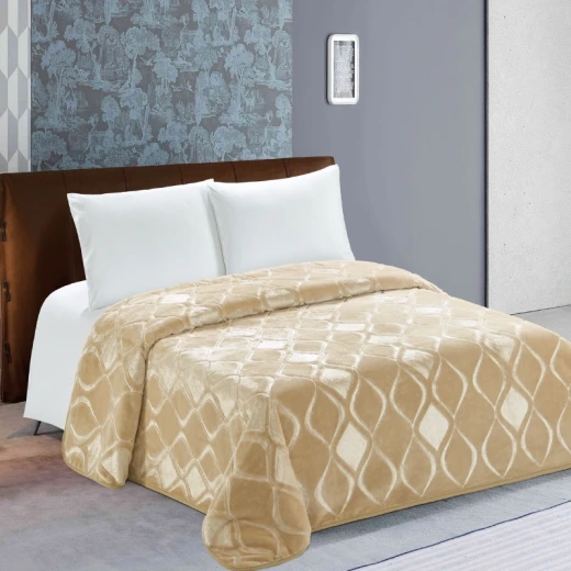 Nova home engraved diamond blanket camel twin size Nova home engraved diamond blanket camel twin size