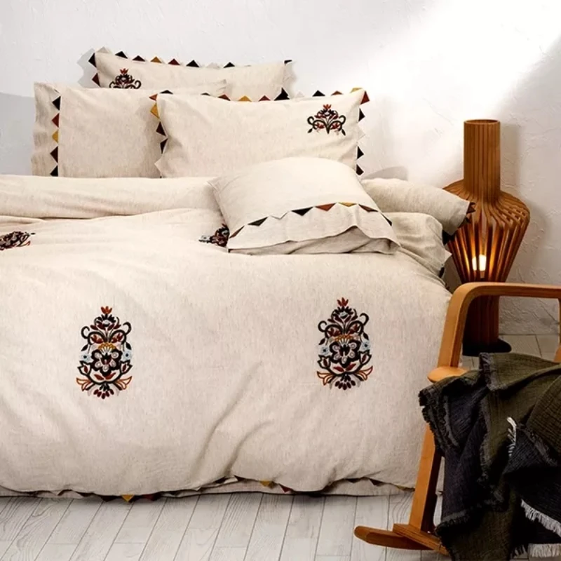 EcoCotton Duvet Cover  Beria King Unique  6Pcs Set - Eco Cotton