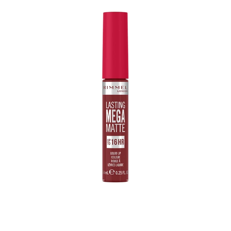 Rimmel London Lasting Mega Matte Liquid Lipstick Ruby Passion Hydrating Vegan Formula 7.4ml Long Lasting Lip Color - Rimmel London