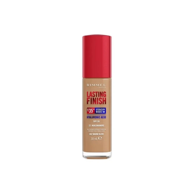 Rimmel London Lasting Finish Full Coverage Foundation Warm Olive 100 SPF20 30ml Hydrating Makeup for Radiant Glow - Rimmel London