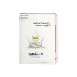 Nouragen Hyaluronic Acid & marine Collagen Mask 30ml, This magical mask helps reduce wrinkles, deeply hydrates, and restores your skin’s natural glow — leaving it plump, smooth, and full of life.