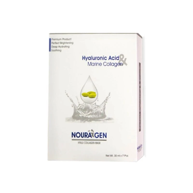 Nouragen Hyaluronic Acid & marine Collagen Mask 30ml, This magical mask helps reduce wrinkles, deeply hydrates, and restores your skin’s natural glow — leaving it plump, smooth, and full of life. - Nouragen