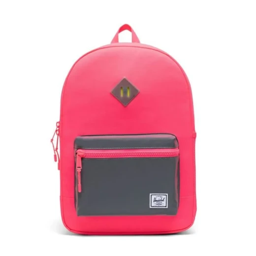 Herschel Heritage Youth Back Pack Neon Pink/silver Reflective XL Herschel Heritage Youth Back Pack Neon Pink/silver Reflective XL