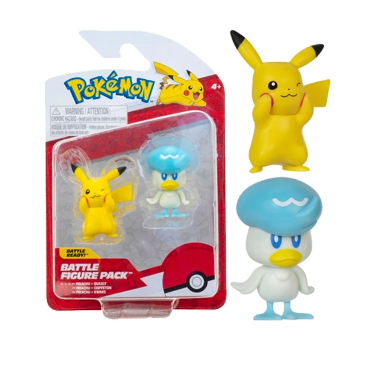 Pokemon Battle Pikachu And Quaxly Figurines - Pokemon