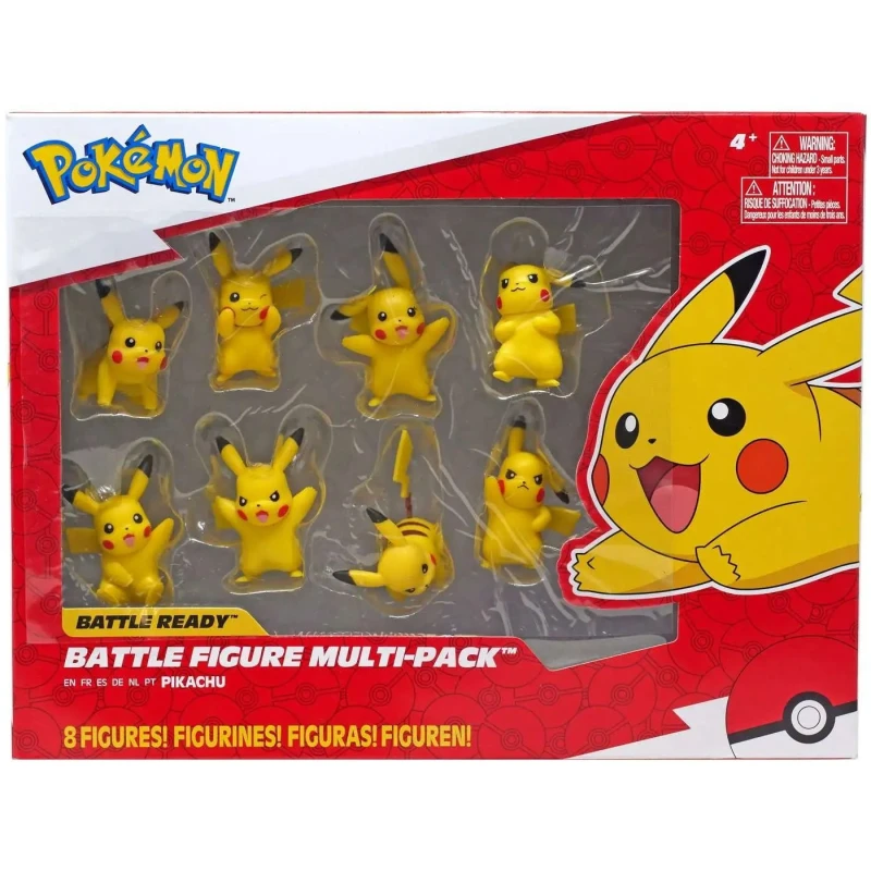 Pokemon Battle Figure Multipack - Pikachu, Bulbasaur, Charmander, & Squirtle 4 Pack - Pokemon