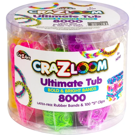 CRA-Z-ART Shimmer N Sparkle Cra-z-loom Ultimate Tub 8000 CRA-Z-ART Shimmer N Sparkle Cra-z-loom Ultimate Tub 8000