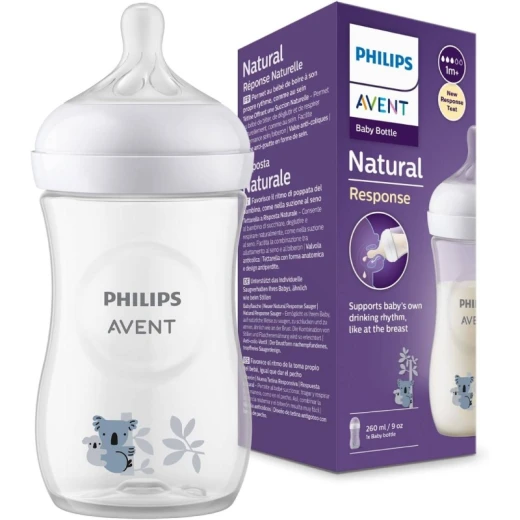 Philips Avent Natural Response Bottle Single Pack Koala 260ml Philips Avent Natural Response Bottle Single Pack Koala 260ml