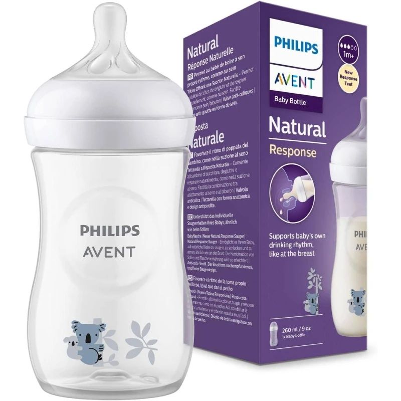 Philips Avent Natural Response Bottle Single Pack Koala  260ml - Philips Avent