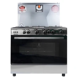 Nara Stainless Steel Gas Cooker: Triple Burner and Oven for Kitchens with Full Safety Features. Durable and Stylish Design for Efficient Cooking. Perfect for Modern Homes.