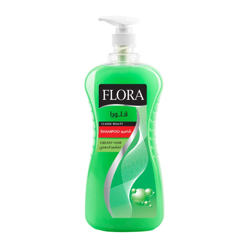Flora for oily hair, green, with pump, 1475 kg - FLORA