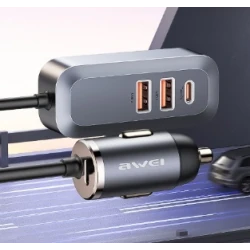 Awei C-835 Fast Car Charger PD 100W – 1.5m