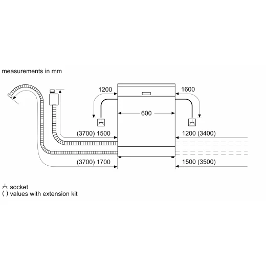 Bosch free-standing dishwasher 60 cm Stainless steel, lacquered Serie | 4 - BOSCH - Image 2