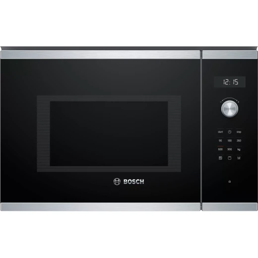 Bosch Serie 6 Built-In Microwave Oven - 25L Stainless Steel Kitchen Appliance with Auto Programs. This Bosch microwave offers 25 liters of capacity and convenient auto programs, perfect for easy and efficient cooking. It's a stylish addition to any modern kitchen. Bosch Serie 6 Built-In Microwave Oven - 25L Stainless Steel Kitchen Appliance with Auto Programs. This Bosch microwave offers 25 liters of capacity and convenient auto programs, perfect for easy and efficient cooking. It's a stylish addition to any modern kitchen.