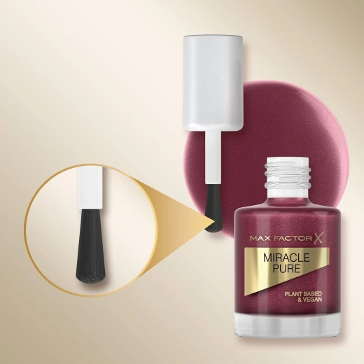 Max Factor Miracle Pure Regal Garnet Nail Polish Long Lasting Vegan Manicure 12ml for Women - Max Factor - Image 2