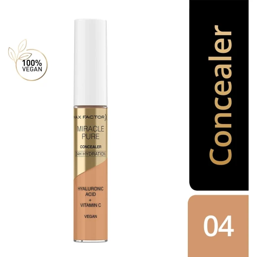 Max Factor Miracle Pure Concealer Shade 004 Vitamin C Hydrating Makeup Covers Imperfections 7.8ml - Max Factor - Image 2