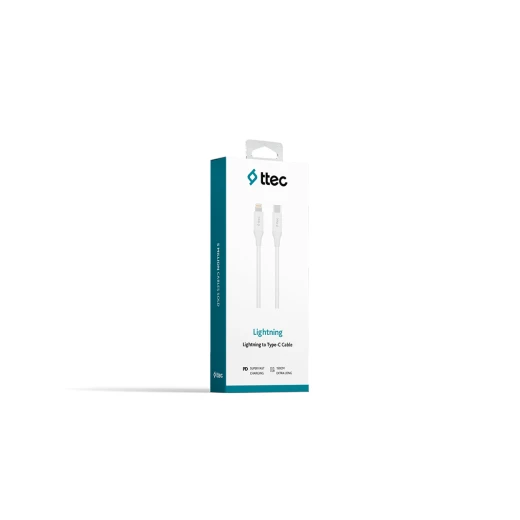 ttec Type-C - Lightning Fast Charging Cable 150cm , White - TTEC - Image 2