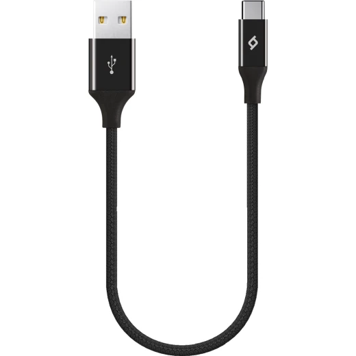 Ttec AlumiCable Mini Type-C DaTa Cable, 30 Cm , Black Ttec AlumiCable Mini Type-C DaTa Cable, 30 Cm , Black