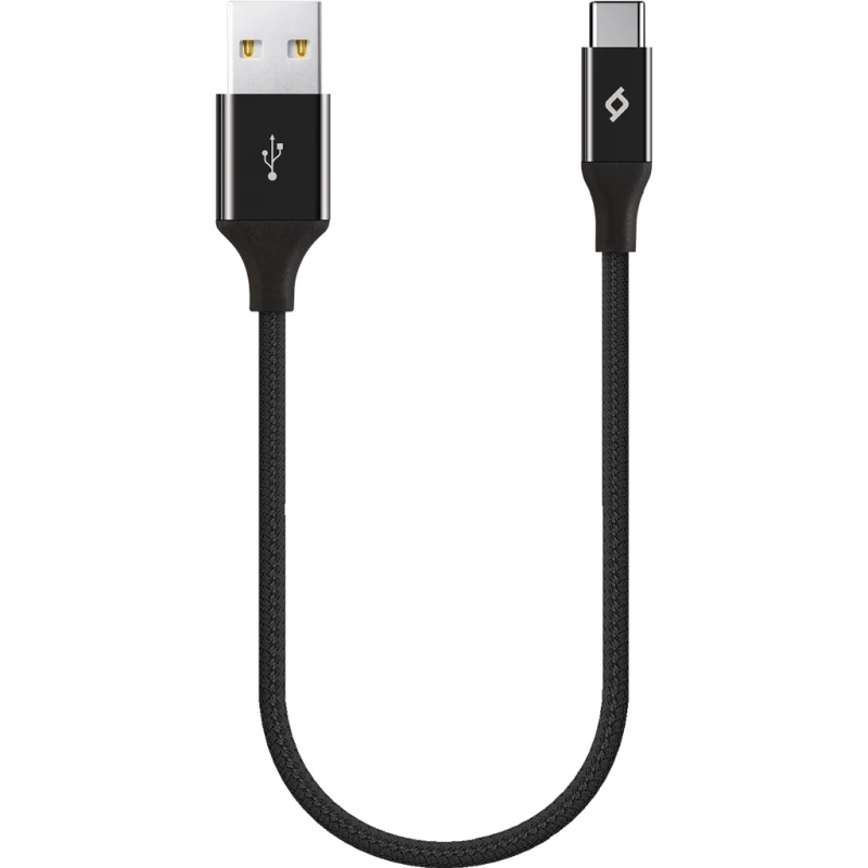Ttec AlumiCable Mini Type-C DaTa Cable, 30 Cm , Black - TTEC