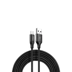 أسود تي تيك ألوميكابل  USB صغير، 2.0، XXL، 3MT.  كابل شحن / بيانات - تي تي اي سي