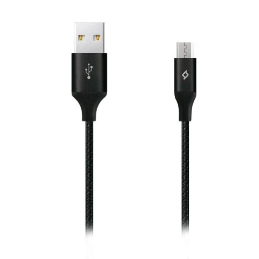 أسود تي تيك ألوميكابل  USB صغير، 2.0، XXL، 3MT.  كابل شحن / بيانات - تي تي اي سي - Image 2