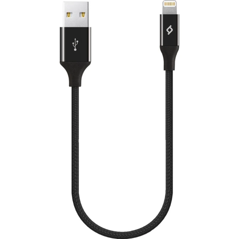 ttec AlumiCable Ligthning USB Charge / Data Mini Cable , 30cm , Black - TTEC