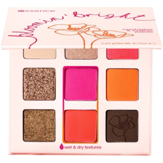 Essence Bloomin' Bright Eyeshadow Palette Neon Makeup Kit for Bold Eye Looks Versatile Styles Essence Bloomin' Bright Eyeshadow Palette Neon Makeup Kit for Bold Eye Looks Versatile Styles