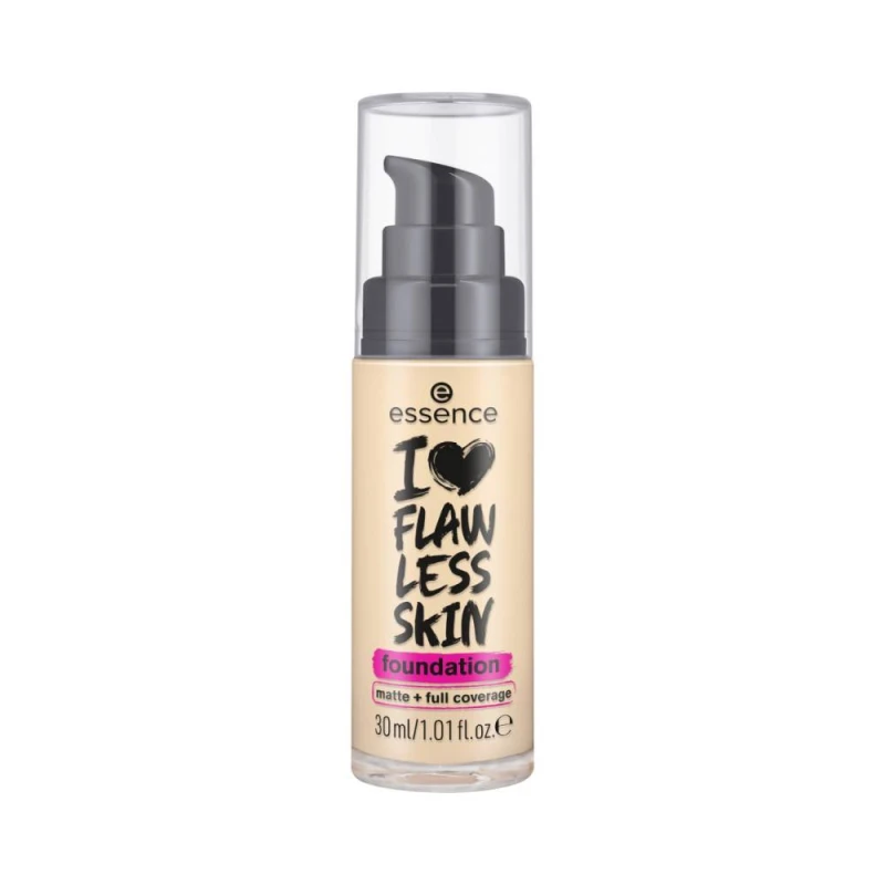 Essence I Love Flawless Skin Foundation Matte Finish High Coverage Makeup SPF 20 30ml - Essence
