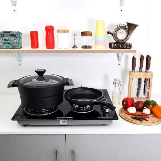 Geepas 4 burners gas cooker with 2 in 1 built-in gas hob - GEEPAS - Image 5