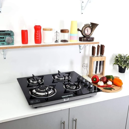 Geepas 4 burners gas cooker with 2 in 1 built-in gas hob - GEEPAS - Image 4