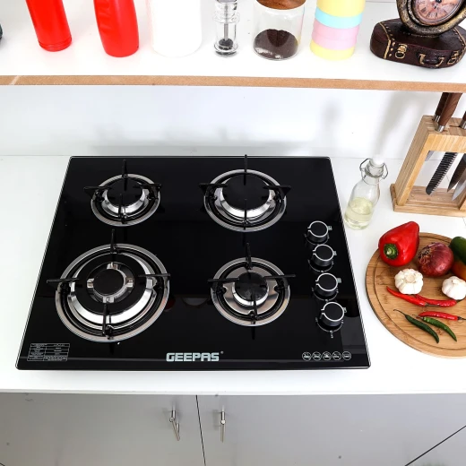 Geepas 4 burners gas cooker with 2 in 1 built-in gas hob - GEEPAS - Image 2